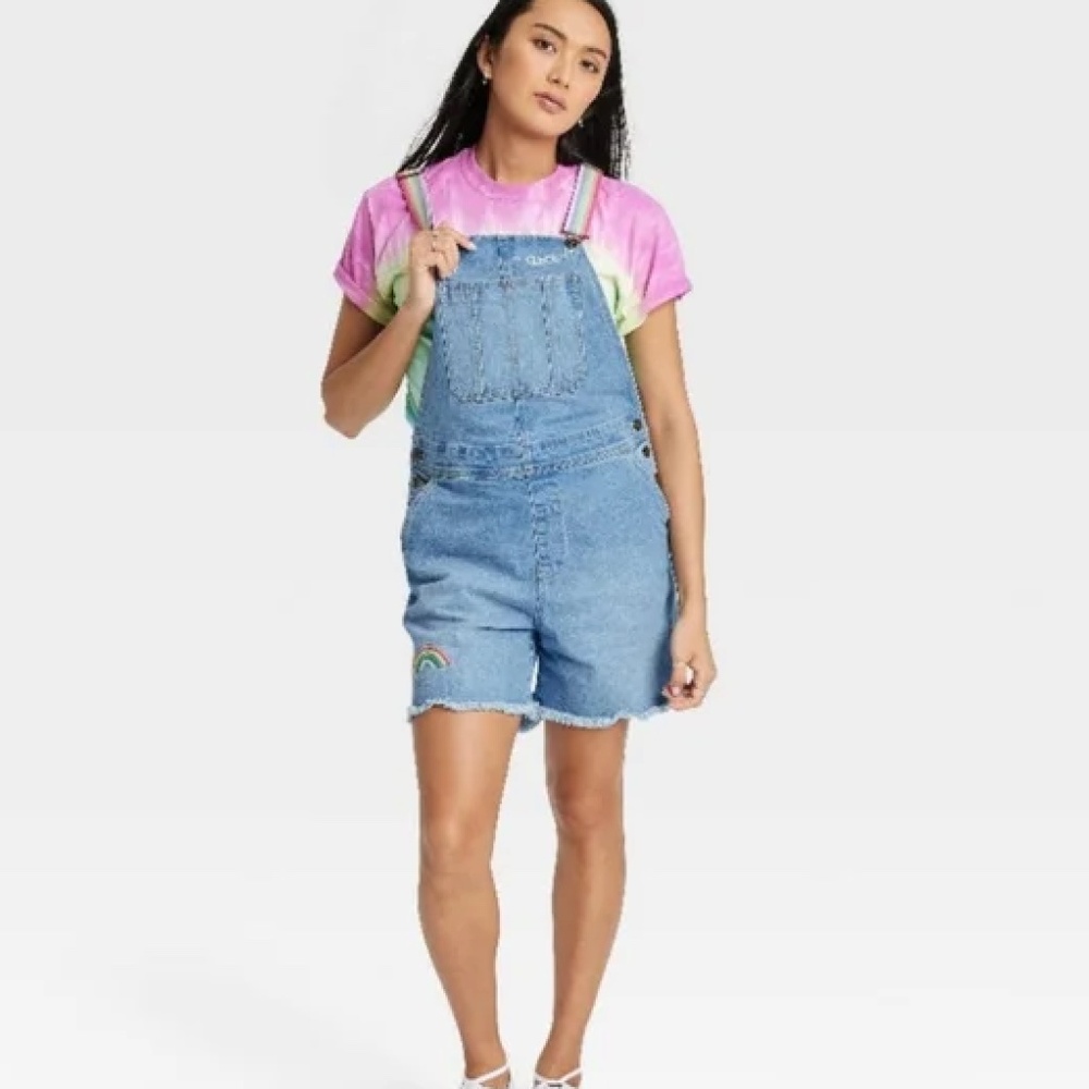 Overall Shortall Denim Rainbow Women's XL Target TakePride